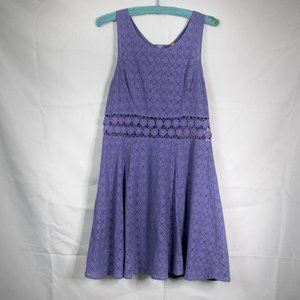 Free People Purple Sleeveless Boho Crochet Dress